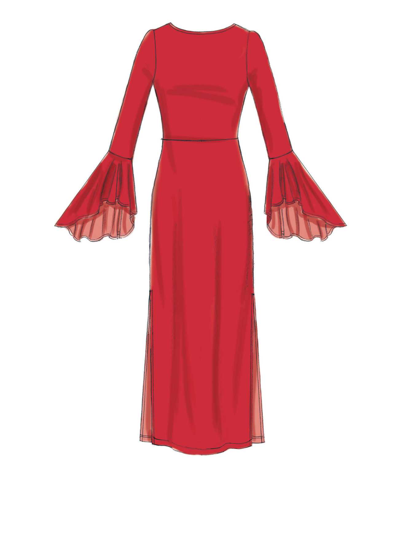 McCall's Sewing Pattern Misses' Column and Trumpet Dresses with Bodice and Sleeve Variations 5 McCall's Sewing Pattern Misses' Column and Trumpet Dresses with Bodice and Sleeve Variations