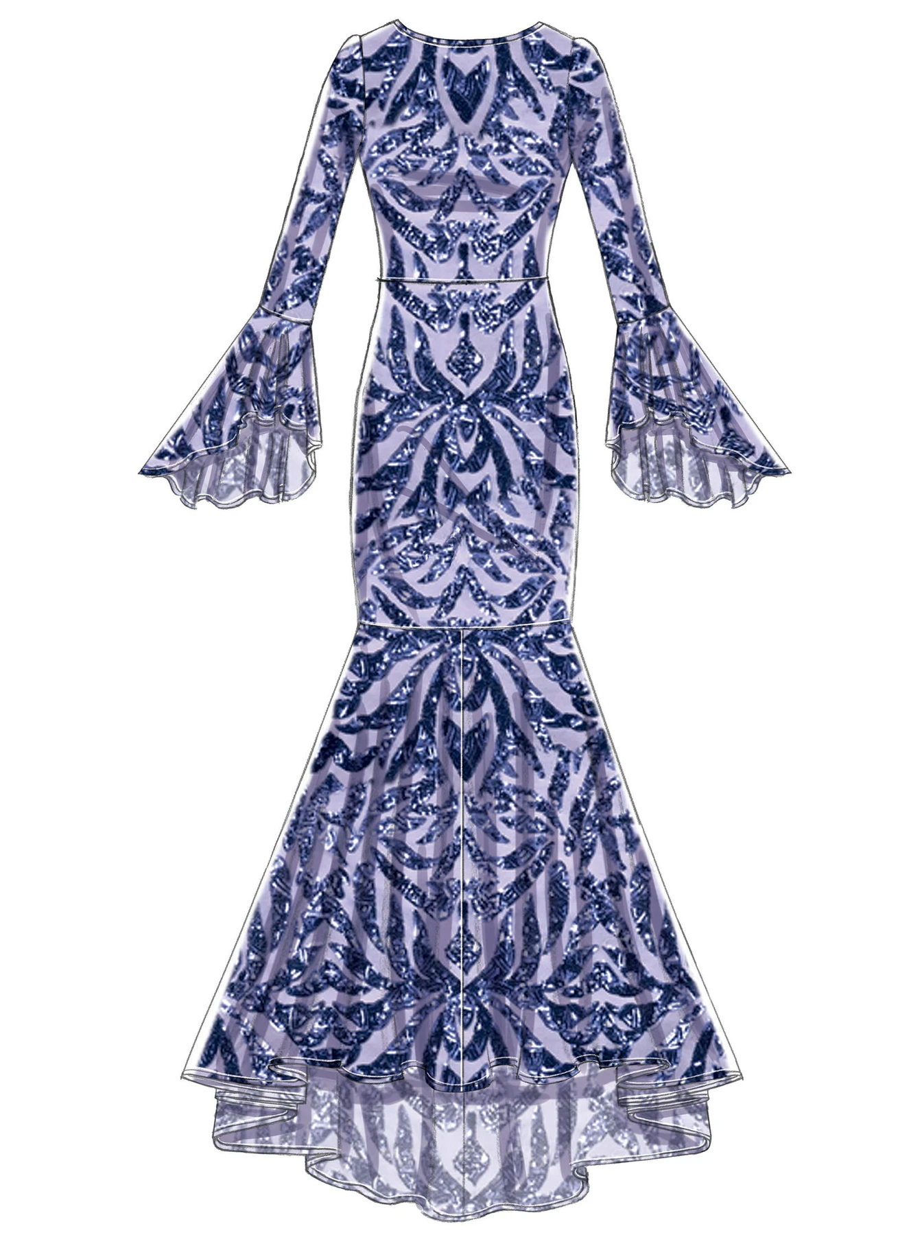 McCall's Sewing Pattern Misses' Column and Trumpet Dresses with Bodice and Sleeve Variations 6 McCall's Sewing Pattern Misses' Column and Trumpet Dresses with Bodice and Sleeve Variations