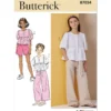 Butterick Sewing Pattern Girls' Top, Shorts, Pants and Sash