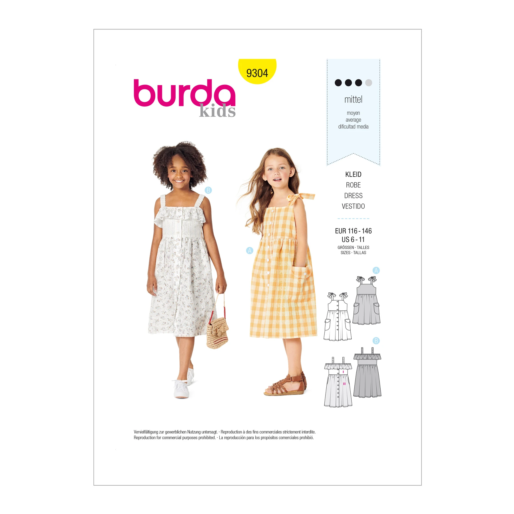 Burda Style Sewing Pattern Children's Pinafore Dresses 21 Burda Style Sewing Pattern Children's Pinafore Dresses