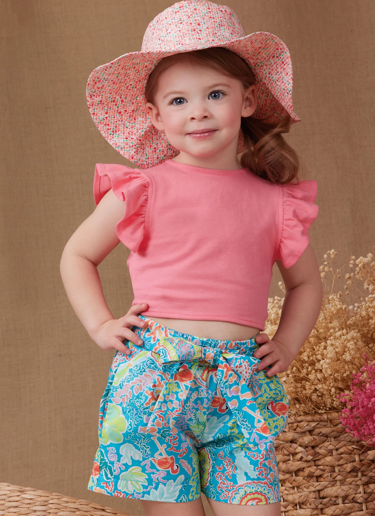 Simplicity Sewing Pattern Toddlers' Shorts, Pants, Hat and Knit Top Worn Front or Back 2 Simplicity Sewing Pattern Toddlers' Shorts, Pants, Hat and Knit Top Worn Front or Back