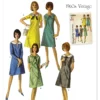 Simplicity Sewing Pattern 1960s Misses' Vintage Dresses with Sleeve & Neckline Variation 10 Simplicity Sewing Pattern 1960s Misses' Vintage Dresses with Sleeve & Neckline Variation