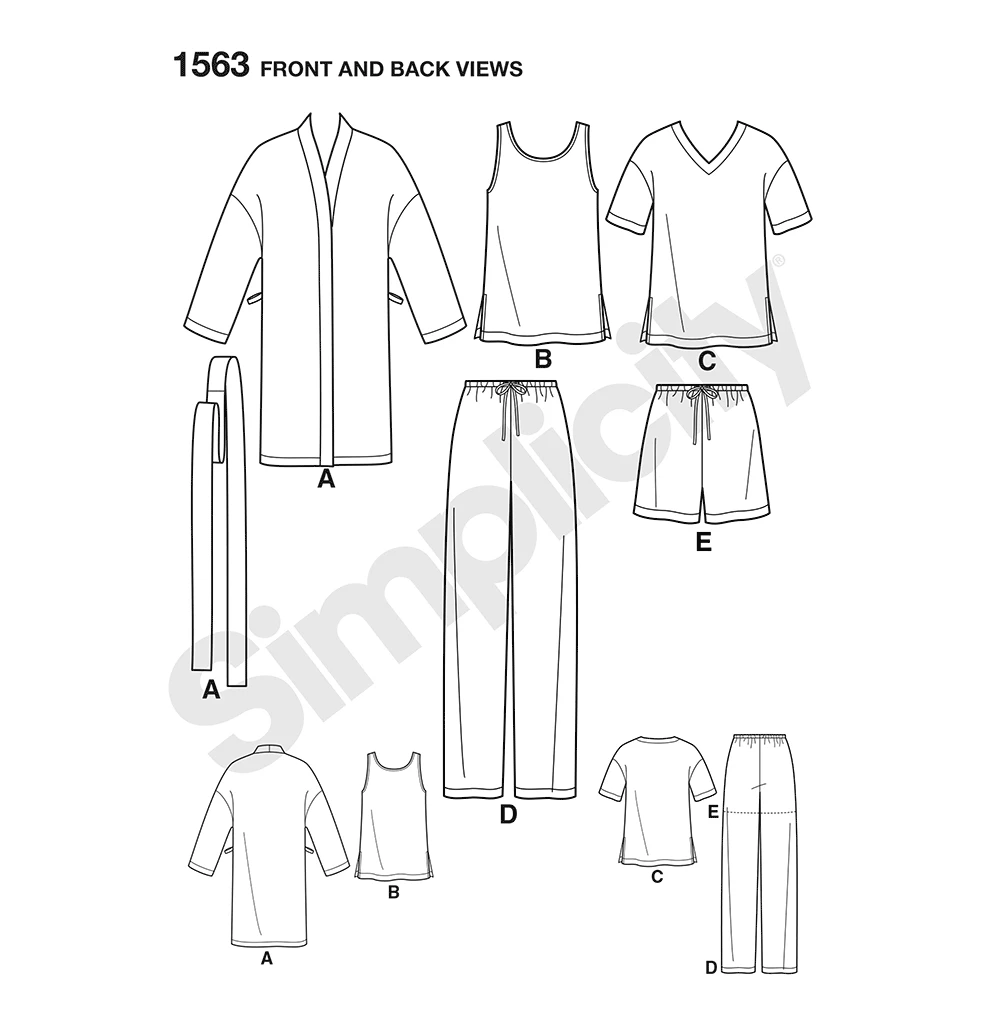 Simplicity Sewing Pattern Misses', Men's & Teens' Lounge Wear 8 Simplicity Sewing Pattern Misses', Men's & Teens' Lounge Wear