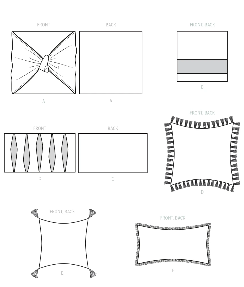 McCall's Sewing Pattern Pillows 10 McCall's Sewing Pattern Pillows