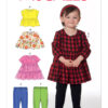 McCall's Sewing Pattern Toddlers' Gathered Tops, Dresses and Leggings