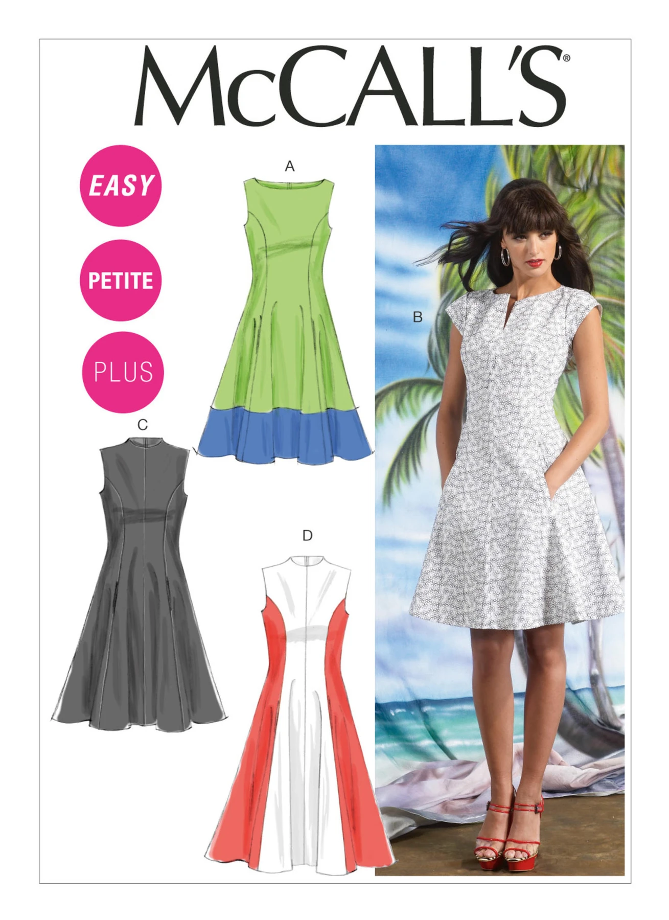 McCall's Sewing Pattern Misses'/Women's Petite Lined Fit and Flare Dresses 1 McCall's Sewing Pattern Misses'/Women's Petite Lined Fit and Flare Dresses
