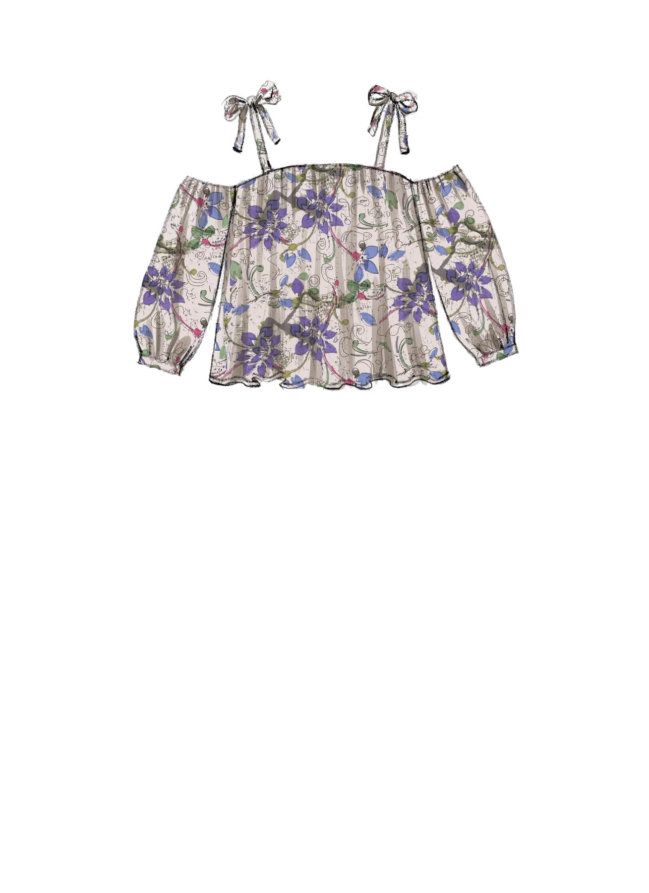 McCall's Sewing Pattern Misses' Off-the-Shoulder Top, Romper, and Jumpsuit With Ties, and Pull-On Pants (PDF) 4 McCall's Sewing Pattern Misses' Off-the-Shoulder Top, Romper, and Jumpsuit With Ties, and Pull-On Pants (PDF)