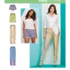 Simplicity Sewing Pattern Misses' Pull-on Pants, Long or Short Shorts 16 Simplicity Sewing Pattern Misses' Pull-on Pants, Long or Short Shorts
