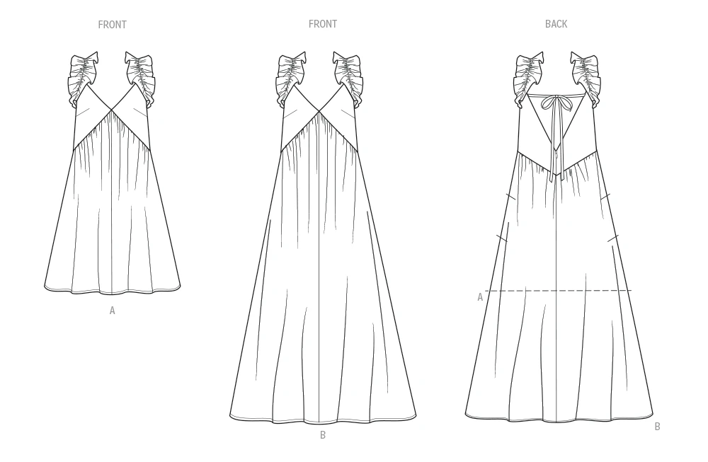 Know Me Sewing Pattern Misses' Dress in Two Lengths by Keechii B Style 8 Know Me Sewing Pattern Misses' Dress in Two Lengths by Keechii B Style