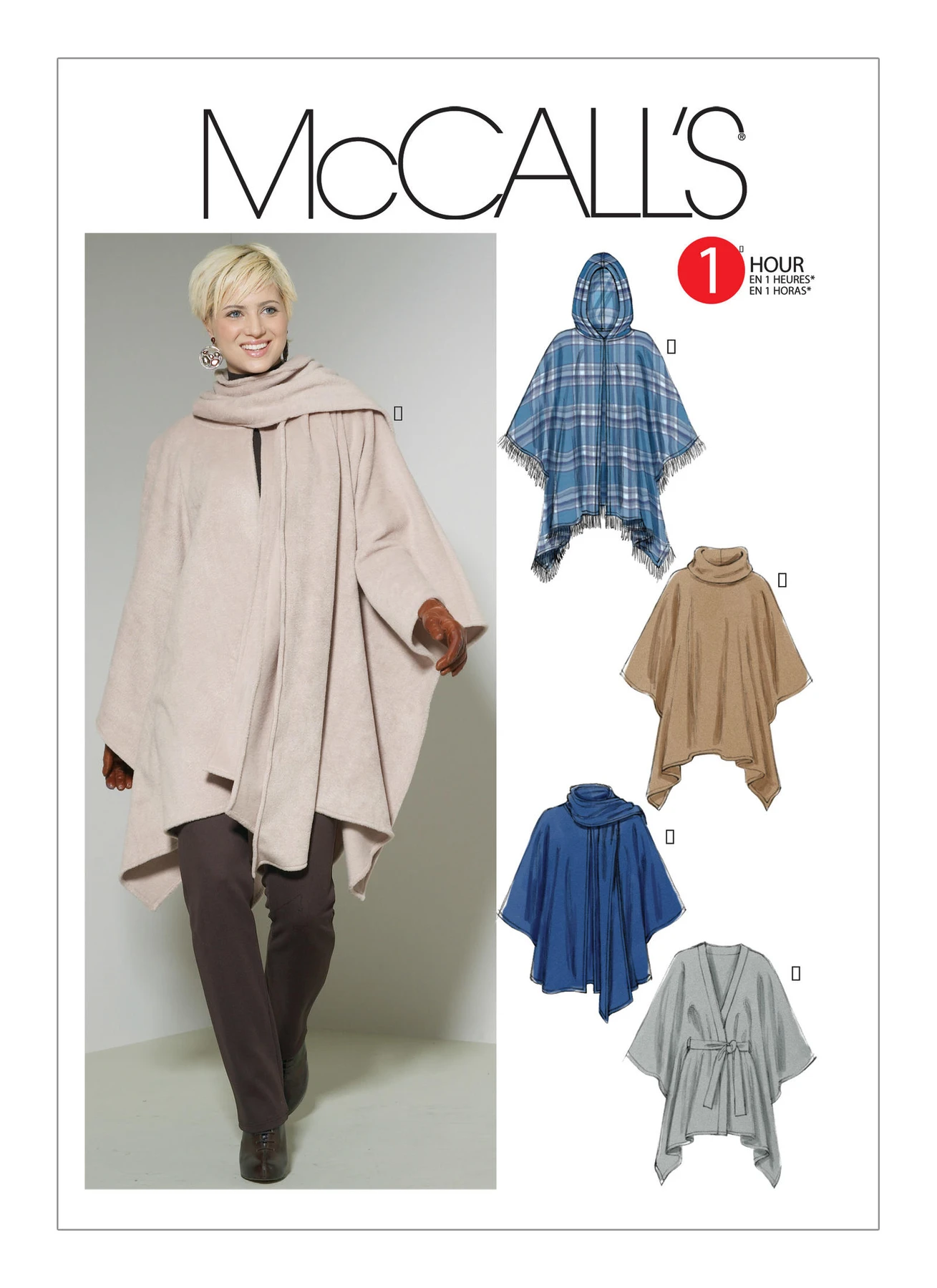 McCall's Sewing Pattern Misses' Ponchos and Belt (PDF) 1 McCall's Sewing Pattern Misses' Ponchos and Belt (PDF)