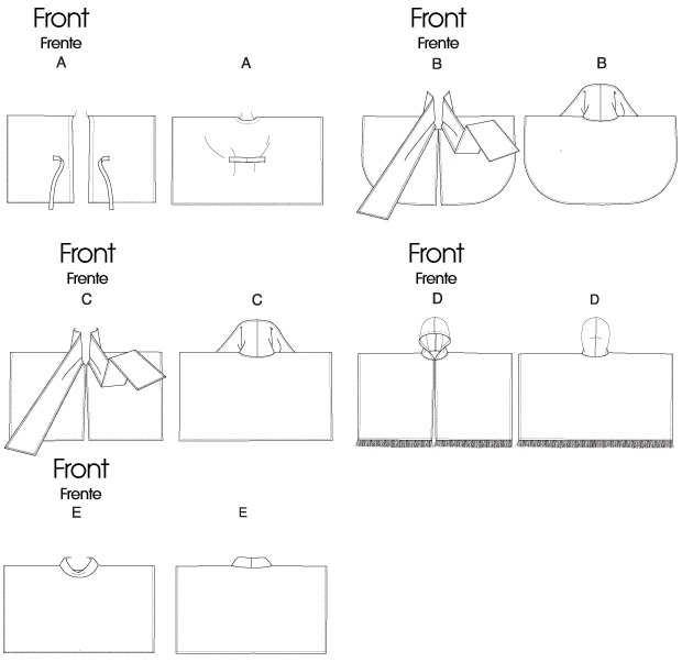McCall's Sewing Pattern Misses' Ponchos and Belt (PDF) 8 McCall's Sewing Pattern Misses' Ponchos and Belt (PDF)