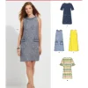 New Look Sewing Pattern Misses' Dress with Neckline, Sleeve, and Pocket Variations 10 New Look Sewing Pattern Misses' Dress with Neckline, Sleeve, and Pocket Variations