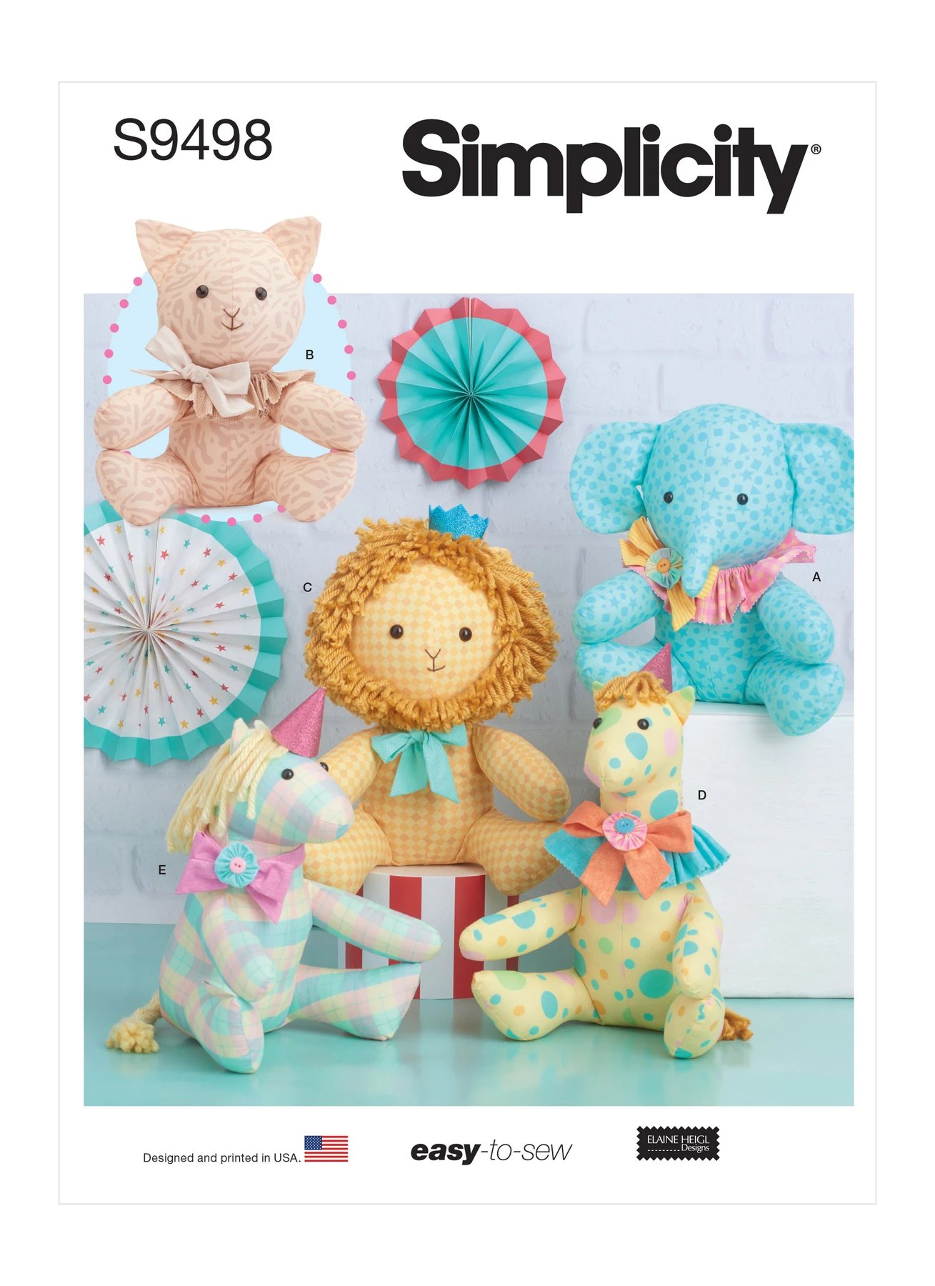 Simplicity Sewing Pattern Easy Plush Animals 1 Simplicity Sewing Pattern Easy Plush Animals