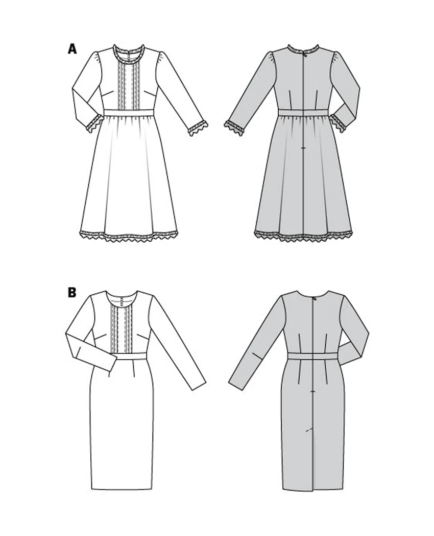 Burda Style Sewing Pattern 5983 Misses' Dress with Waistband and Wide or Narrow Skirt 9 Burda Style Sewing Pattern 5983 Misses' Dress with Waistband and Wide or Narrow Skirt