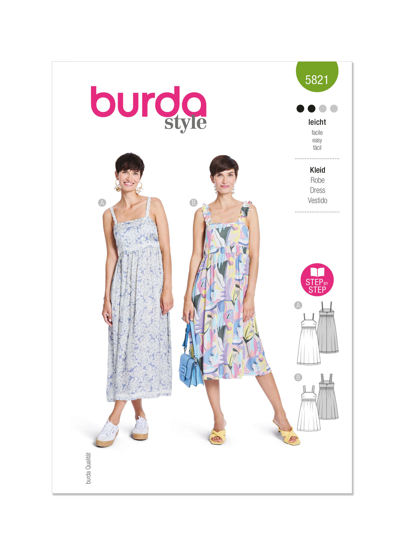 Burda Style Sewing Pattern 5821 Misses' Dress 1 Burda Style Sewing Pattern 5821 Misses' Dress