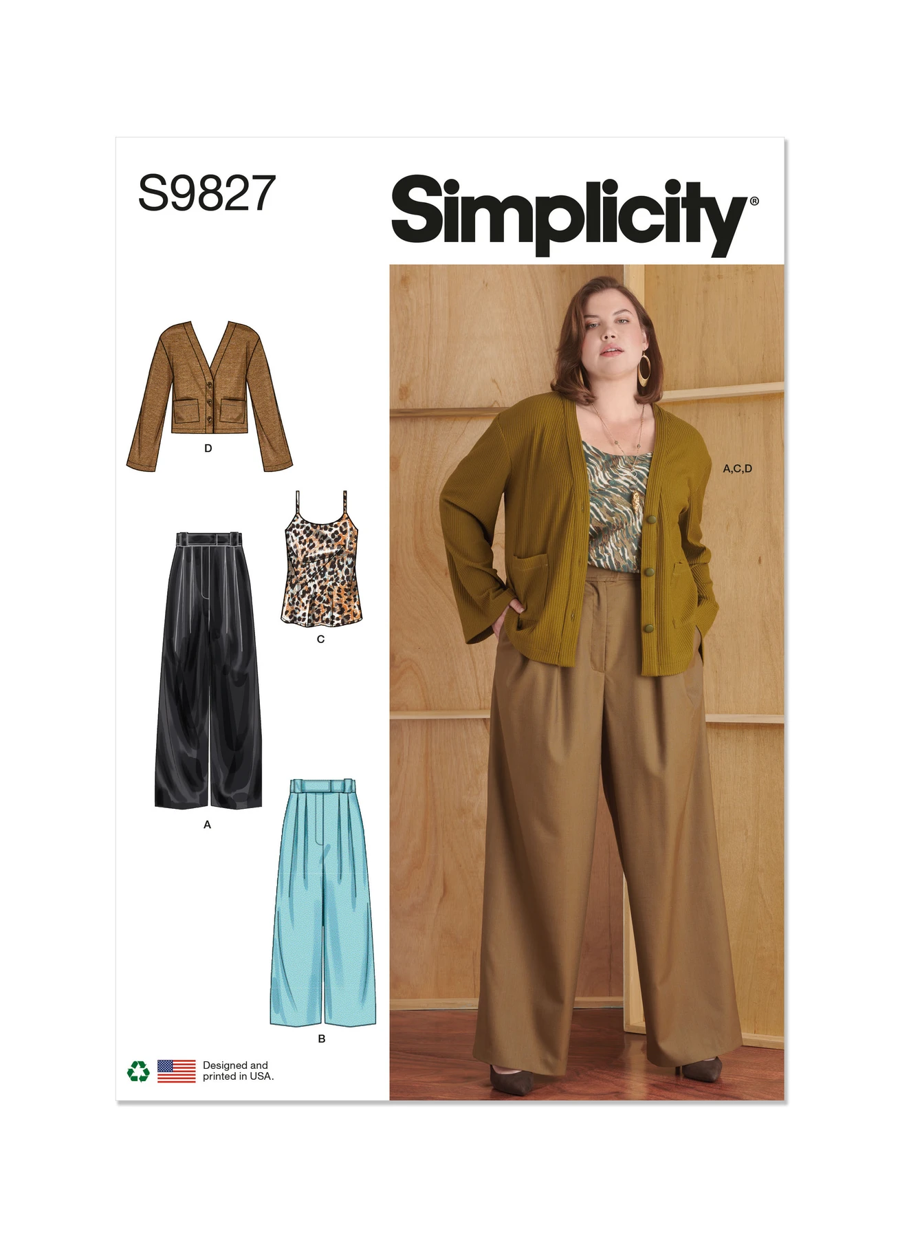 Simplicity Sewing Pattern Women's Pants in Two Lengths, Camisole and Cardigan (PDF) 1 Simplicity Sewing Pattern Women's Pants in Two Lengths, Camisole and Cardigan (PDF)