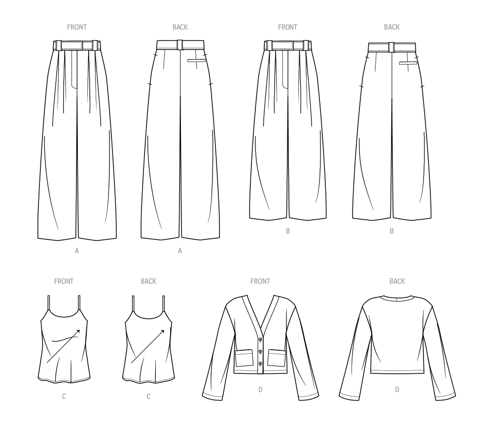 Simplicity Sewing Pattern Women's Pants in Two Lengths, Camisole and Cardigan (PDF) 11 Simplicity Sewing Pattern Women's Pants in Two Lengths, Camisole and Cardigan (PDF)