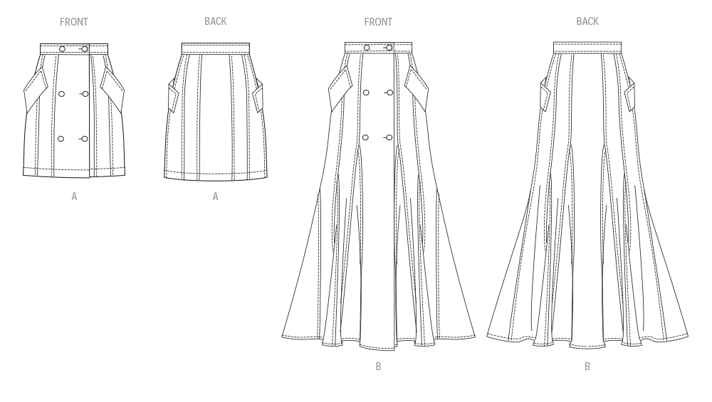 Vogue Patterns Misses' Skirt in Two Lengths 8 Vogue Patterns Misses' Skirt in Two Lengths