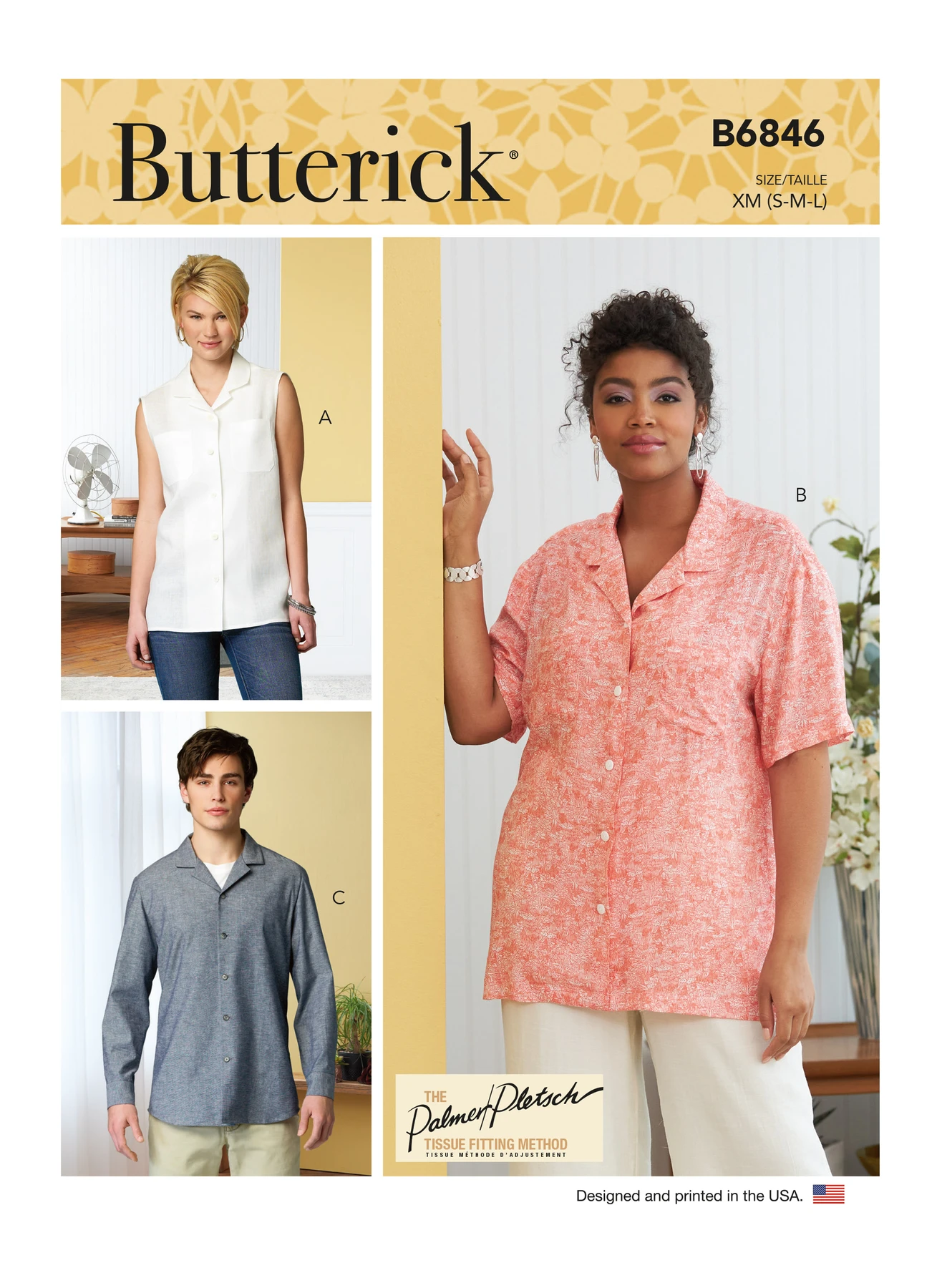 Butterick Sewing Pattern Unisex Button-Down Shirts (PDF) 1 Butterick Sewing Pattern Unisex Button-Down Shirts (PDF)
