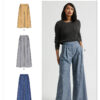 Simplicity Sewing Pattern Misses' Wide Leg Pleated Pants with Length and Waistband Variations