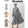 Simplicity Sewing Pattern Misses' Dress with Sleeve and Length Variations (PDF)