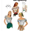 Simplicity Sewing Pattern 1940s Misses' Blouses