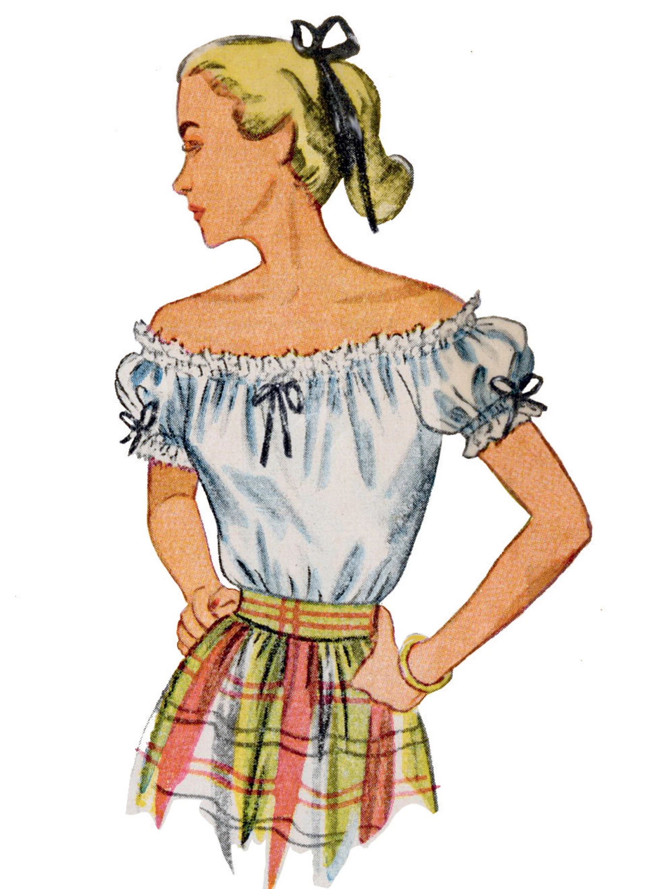 Simplicity Sewing Pattern 1940s Misses' Blouses 3 Simplicity Sewing Pattern 1940s Misses' Blouses