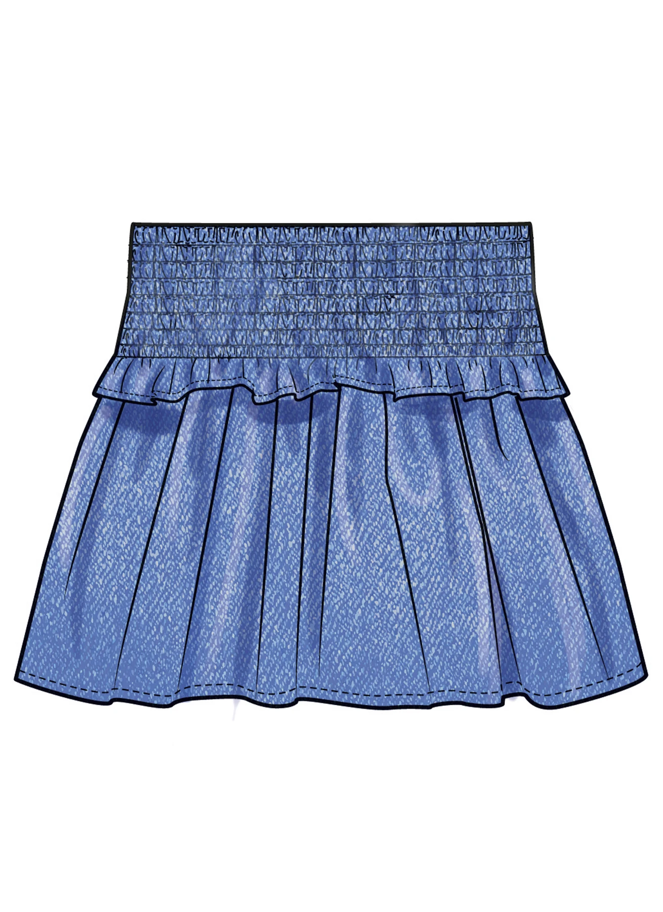 Simplicity Sewing Pattern Children's and Girls' Faux Smocking Skirts 3 Simplicity Sewing Pattern Children's and Girls' Faux Smocking Skirts