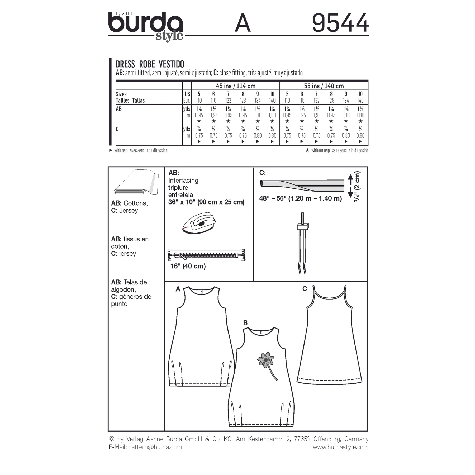 Burda Style Sewing Pattern Dress 2 Burda Style Sewing Pattern Dress