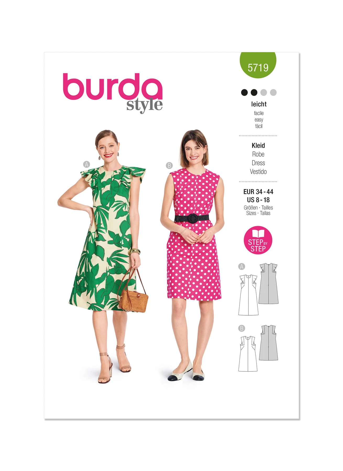 Burda Style Sewing Pattern 5719 Misses' Dress 1 Burda Style Sewing Pattern 5719 Misses' Dress