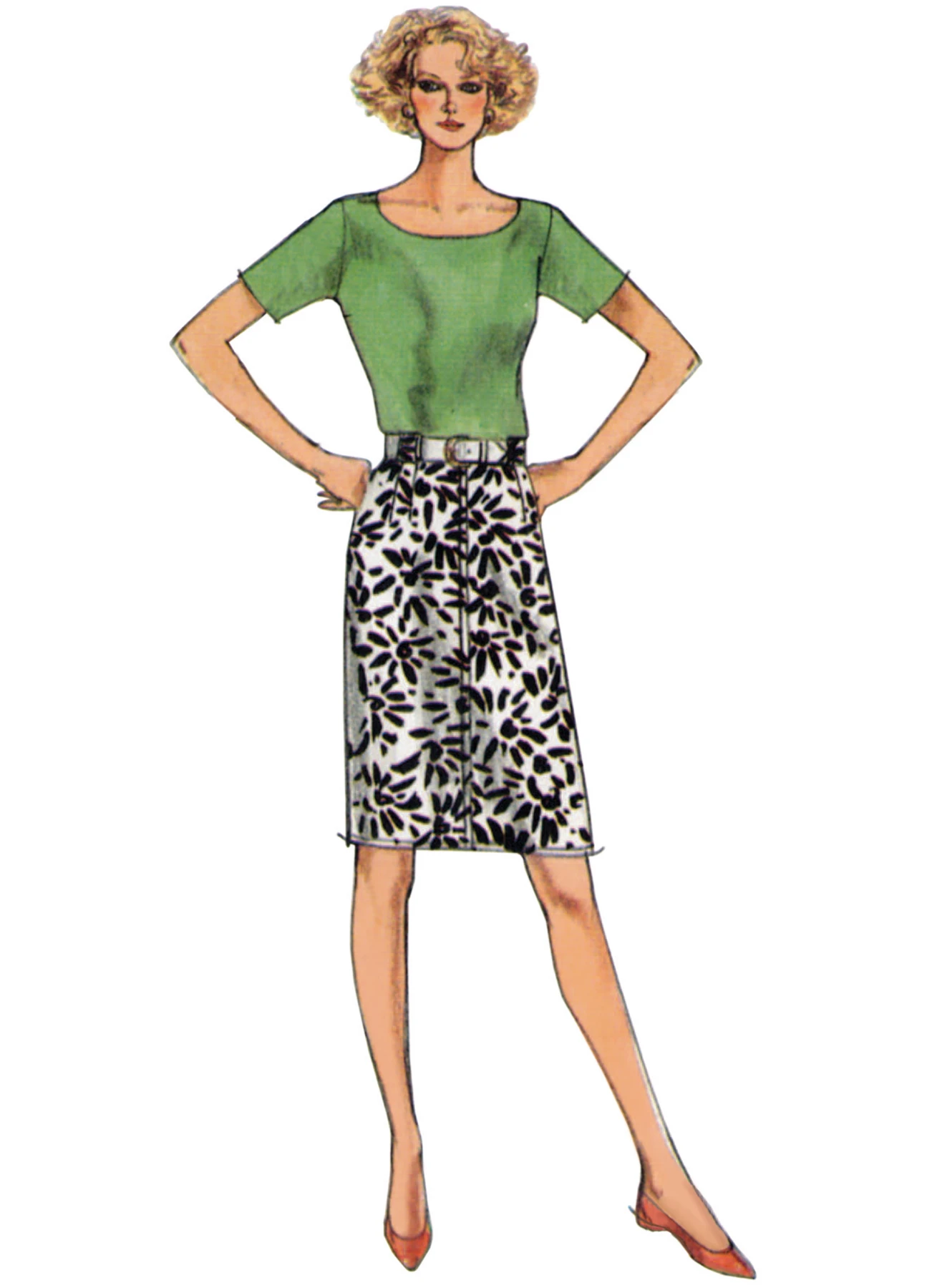 Vogue Patterns 1980s Misses' Vintage Straight Skirts (PDF) 2 Vogue Patterns 1980s Misses' Vintage Straight Skirts (PDF)