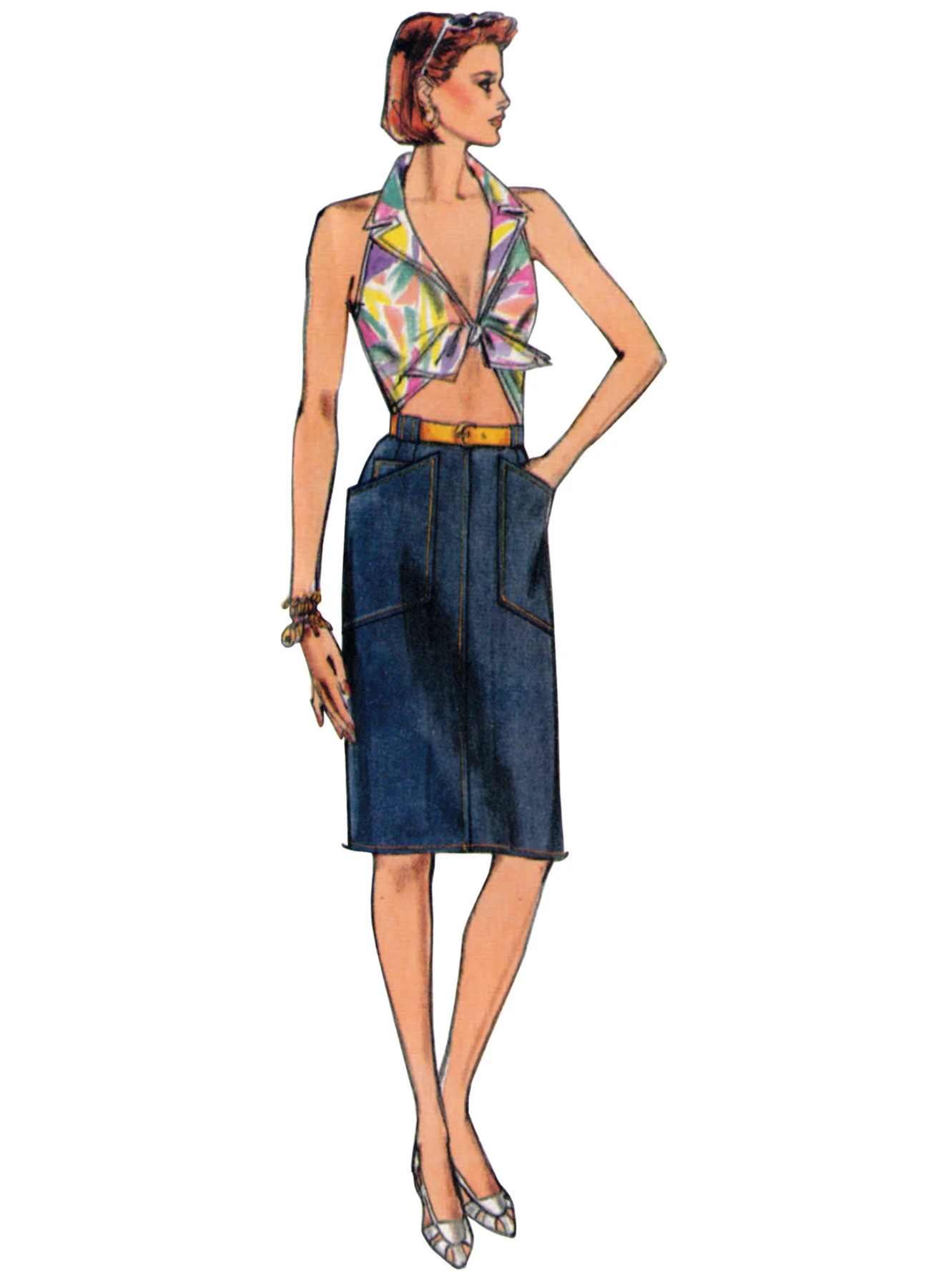 Vogue Patterns 1980s Misses' Vintage Straight Skirts (PDF) 3 Vogue Patterns 1980s Misses' Vintage Straight Skirts (PDF)