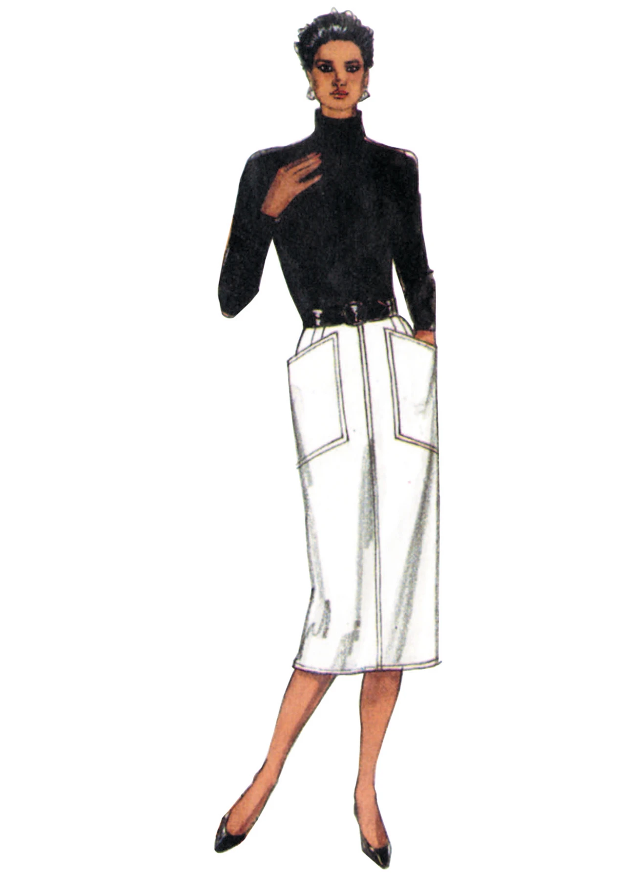 Vogue Patterns 1980s Misses' Vintage Straight Skirts (PDF) 4 Vogue Patterns 1980s Misses' Vintage Straight Skirts (PDF)