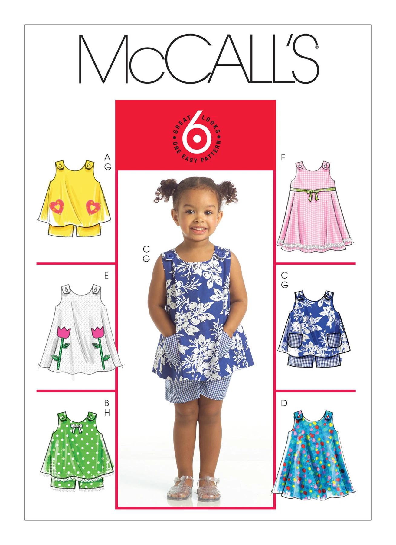 McCall's Sewing Pattern Toddlers' Tent Tops, Dresses and Shorts (PDF) 1 McCall's Sewing Pattern Toddlers' Tent Tops, Dresses and Shorts (PDF)