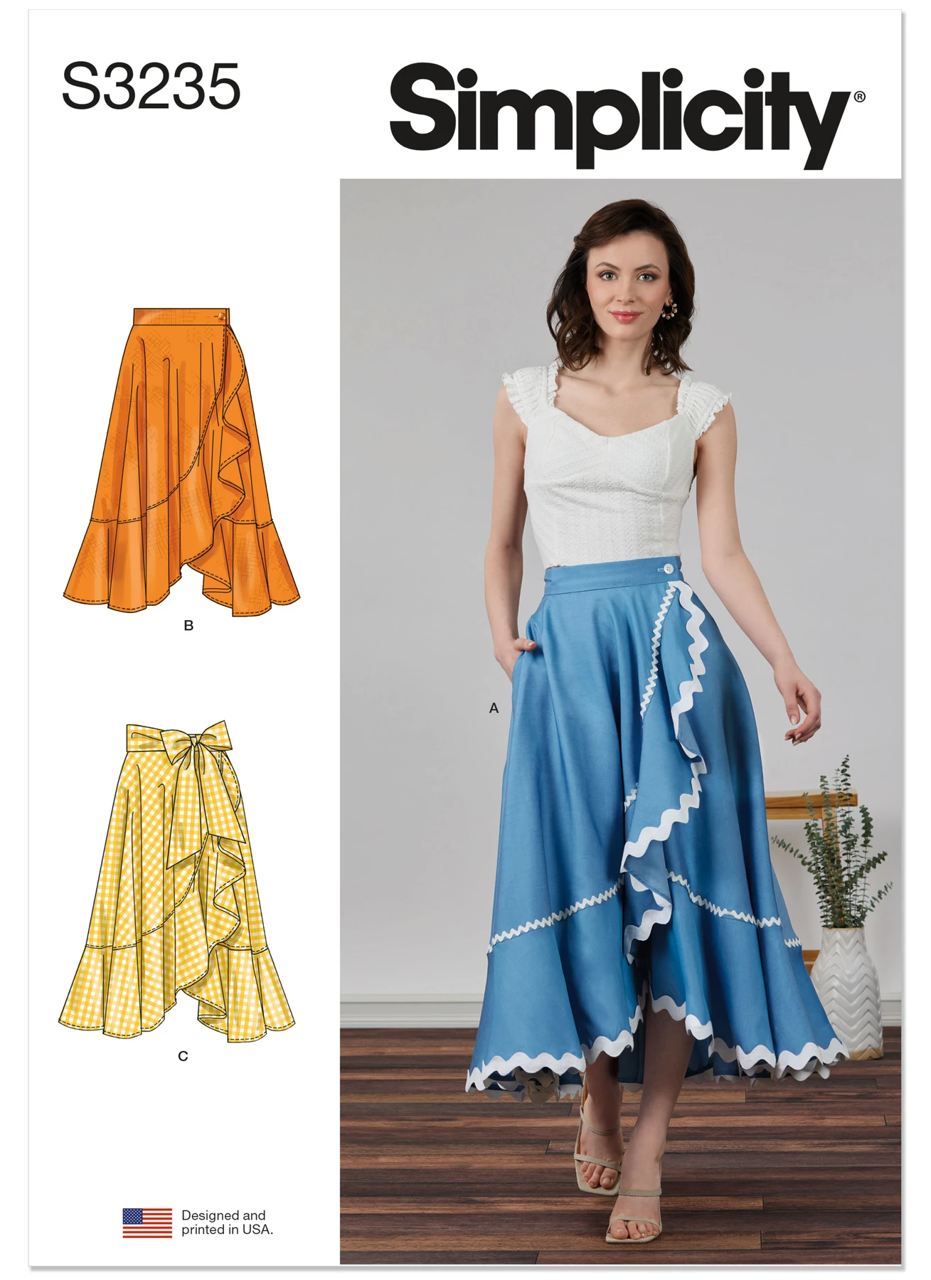 Simplicity Sewing Pattern Misses' Wrap Midi Skirt 1 Simplicity Sewing Pattern Misses' Wrap Midi Skirt