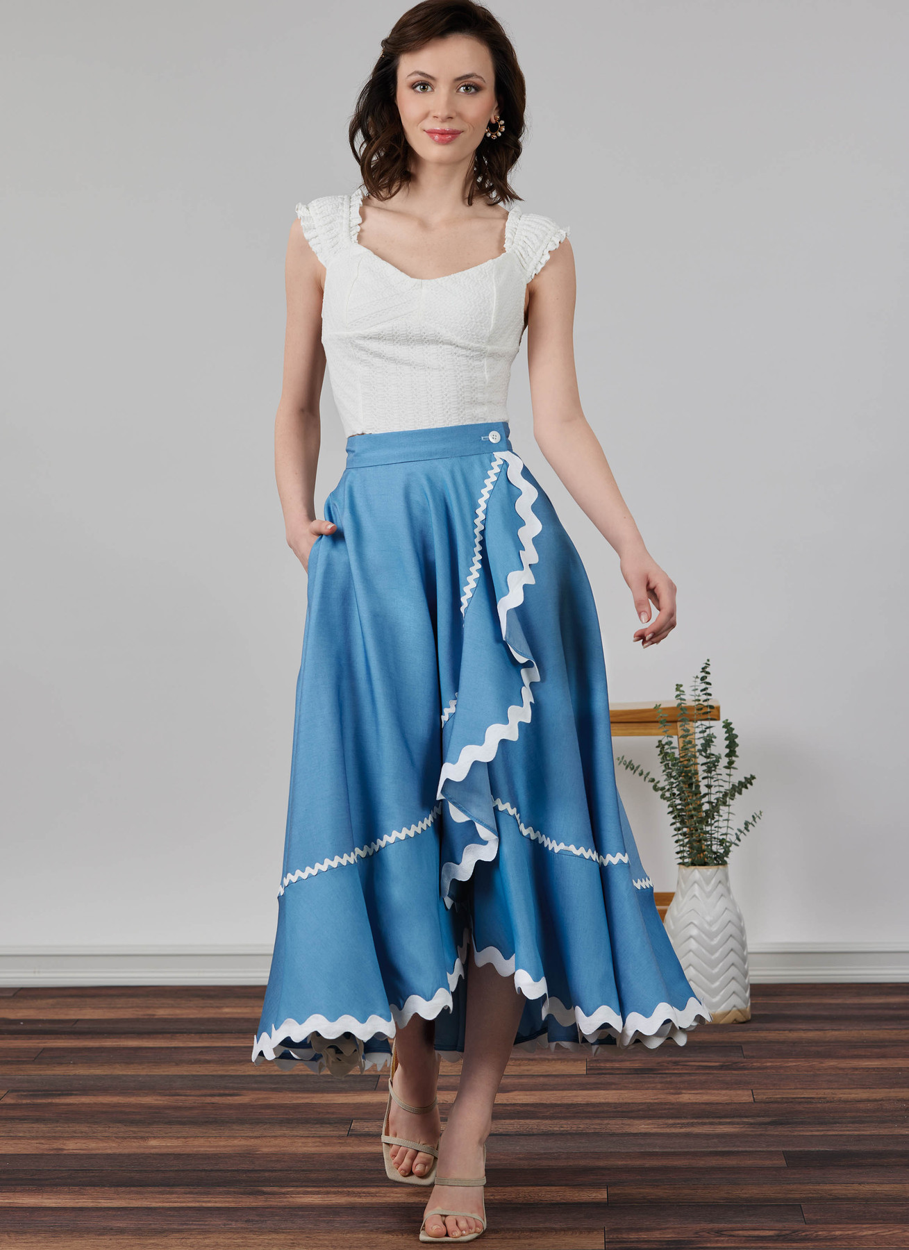 Simplicity Sewing Pattern Misses' Wrap Midi Skirt 2 Simplicity Sewing Pattern Misses' Wrap Midi Skirt