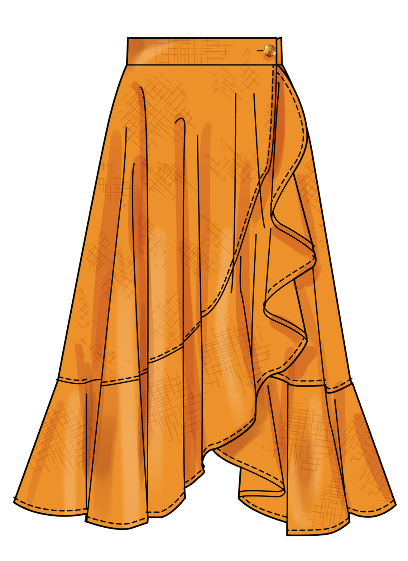Simplicity Sewing Pattern Misses' Wrap Midi Skirt 3 Simplicity Sewing Pattern Misses' Wrap Midi Skirt