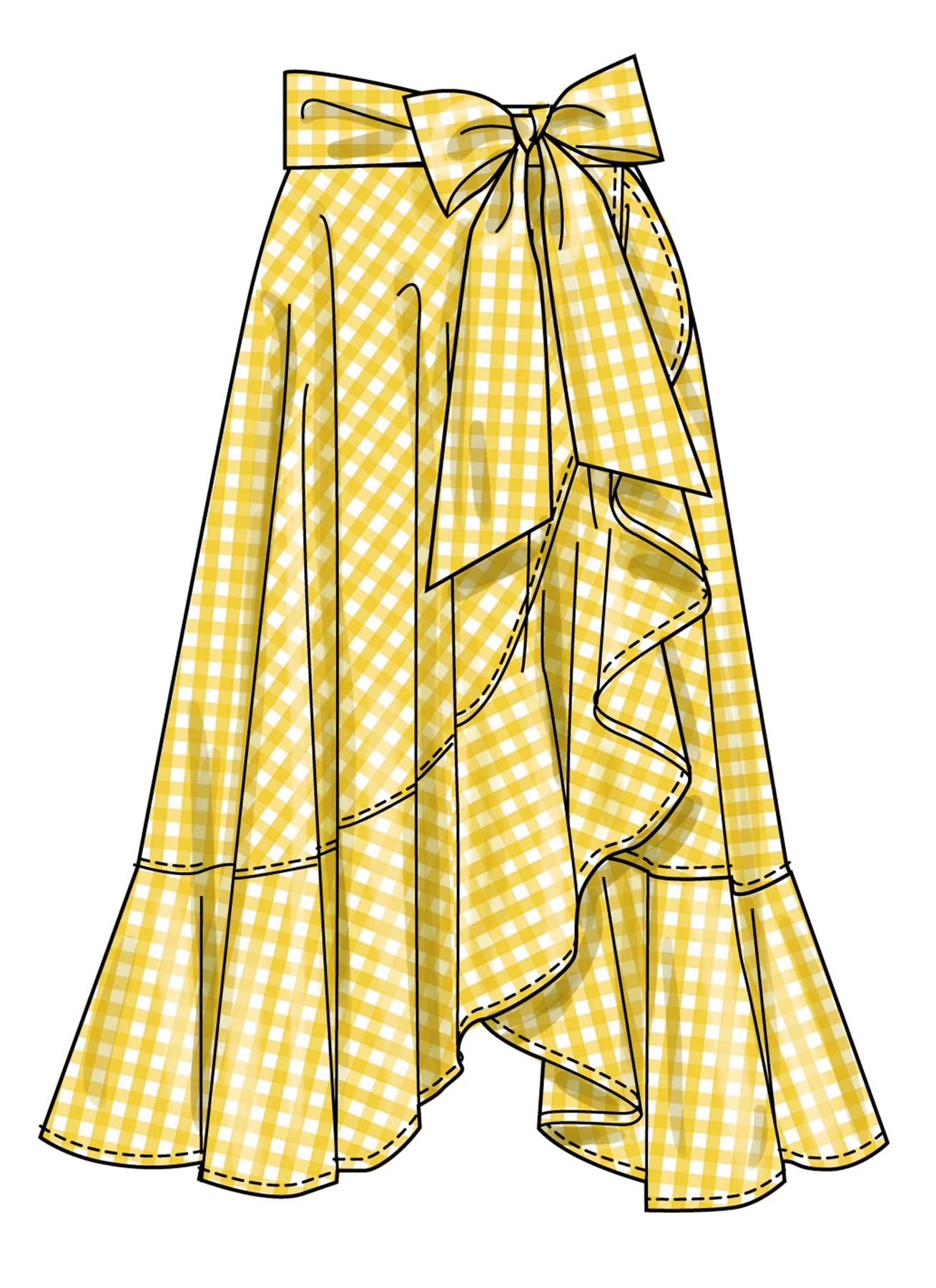 Simplicity Sewing Pattern Misses' Wrap Midi Skirt 4 Simplicity Sewing Pattern Misses' Wrap Midi Skirt