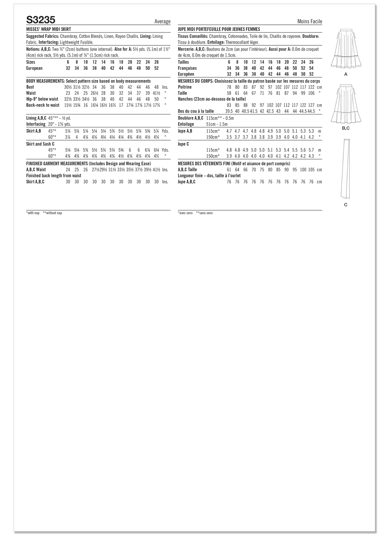 Simplicity Sewing Pattern Misses' Wrap Midi Skirt 6 Simplicity Sewing Pattern Misses' Wrap Midi Skirt