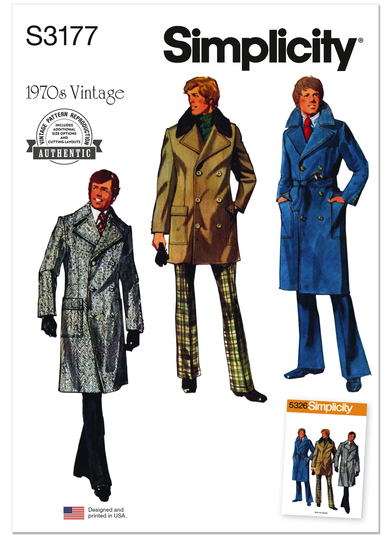 Simplicity Sewing Pattern 1970's Men's Overcoat in Two Lengths (PDF) 1 Simplicity Sewing Pattern 1970's Men's Overcoat in Two Lengths (PDF)