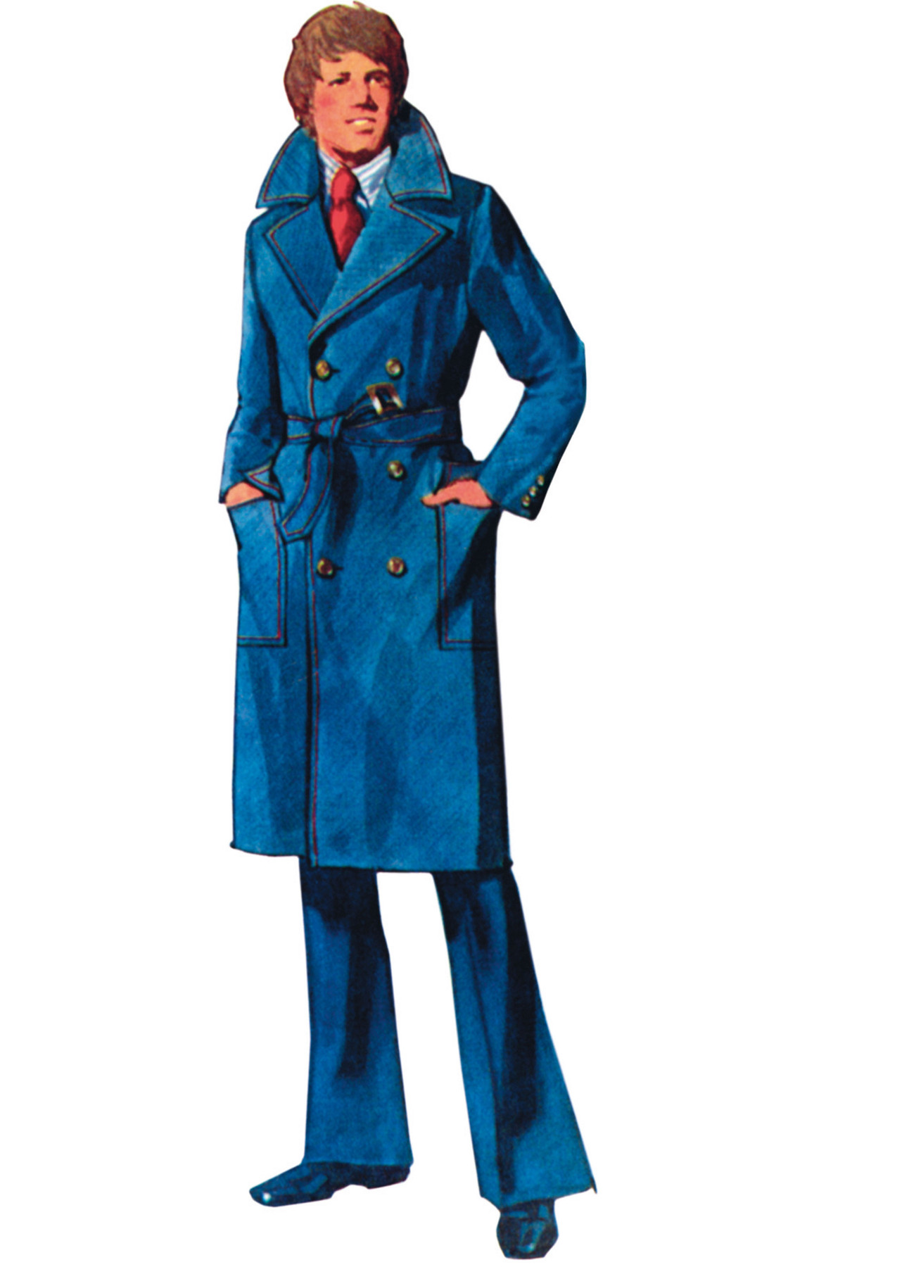 Simplicity Sewing Pattern 1970's Men's Overcoat in Two Lengths (PDF) 2 Simplicity Sewing Pattern 1970's Men's Overcoat in Two Lengths (PDF)