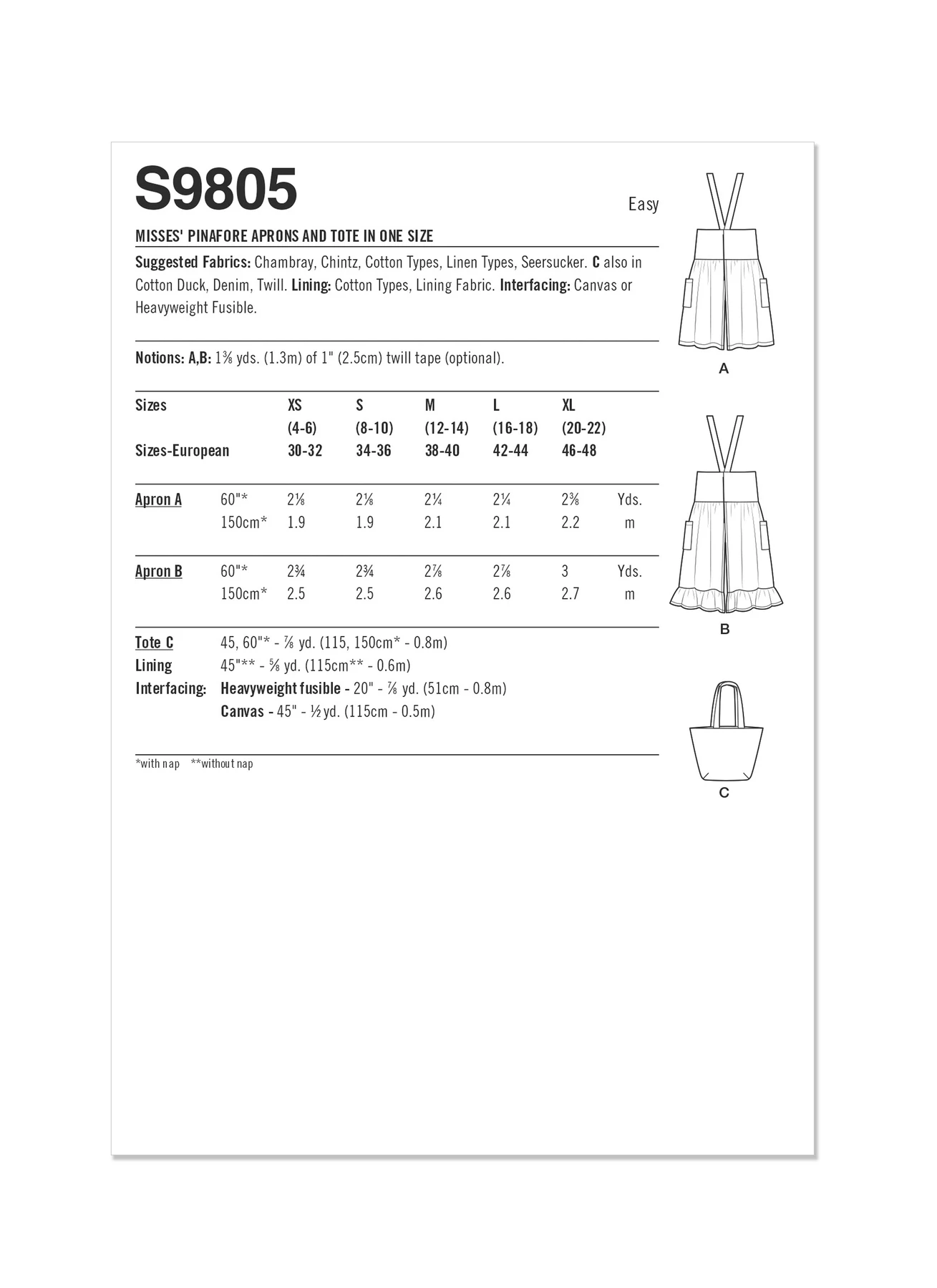 Simplicity Sewing Pattern Misses' Pinafore Aprons and Tote in One Size by Elaine Heigl Designs (PDF) 7 Simplicity Sewing Pattern Misses' Pinafore Aprons and Tote in One Size by Elaine Heigl Designs (PDF)