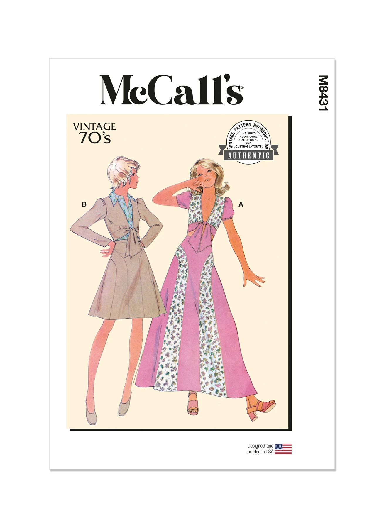 McCall's Sewing Pattern 1970s Misses' Top and Skirt 1 McCall's Sewing Pattern 1970s Misses' Top and Skirt