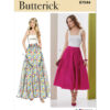 Butterick Sewing Pattern Misses' Skirt in Two Lengths