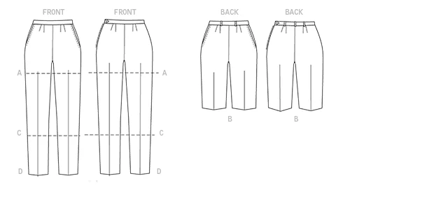 Vogue Patterns 1960s Misses' Shorts and Tapered Pants 7 Vogue Patterns 1960s Misses' Shorts and Tapered Pants