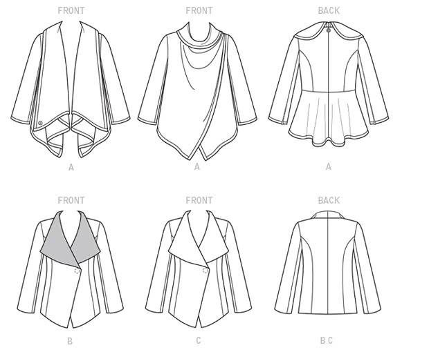 Butterick Sewing Pattern Misses' Oversized Collar Coats (PDF) 11 Butterick Sewing Pattern Misses' Oversized Collar Coats (PDF)