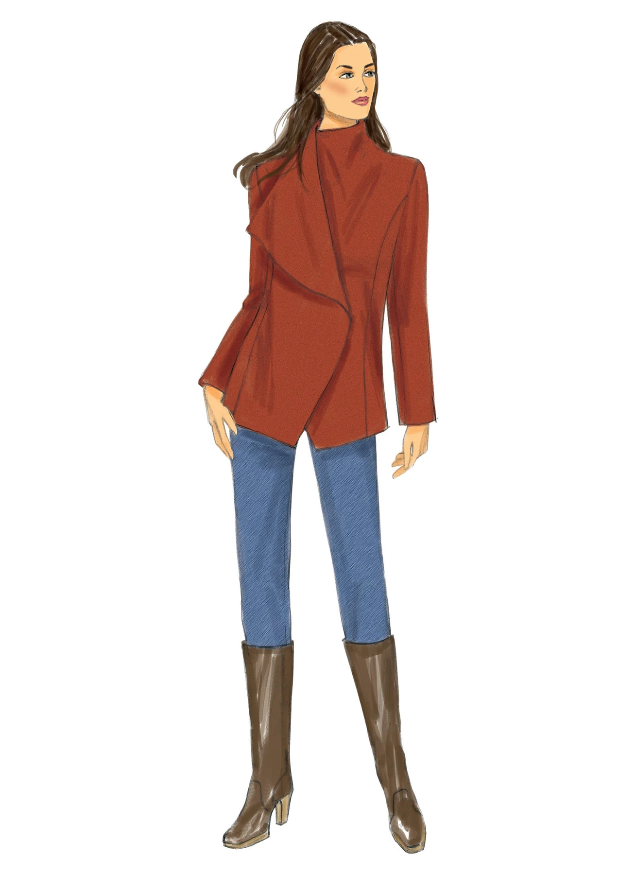 Butterick Sewing Pattern Misses' Oversized Collar Coats (PDF) 8 Butterick Sewing Pattern Misses' Oversized Collar Coats (PDF)