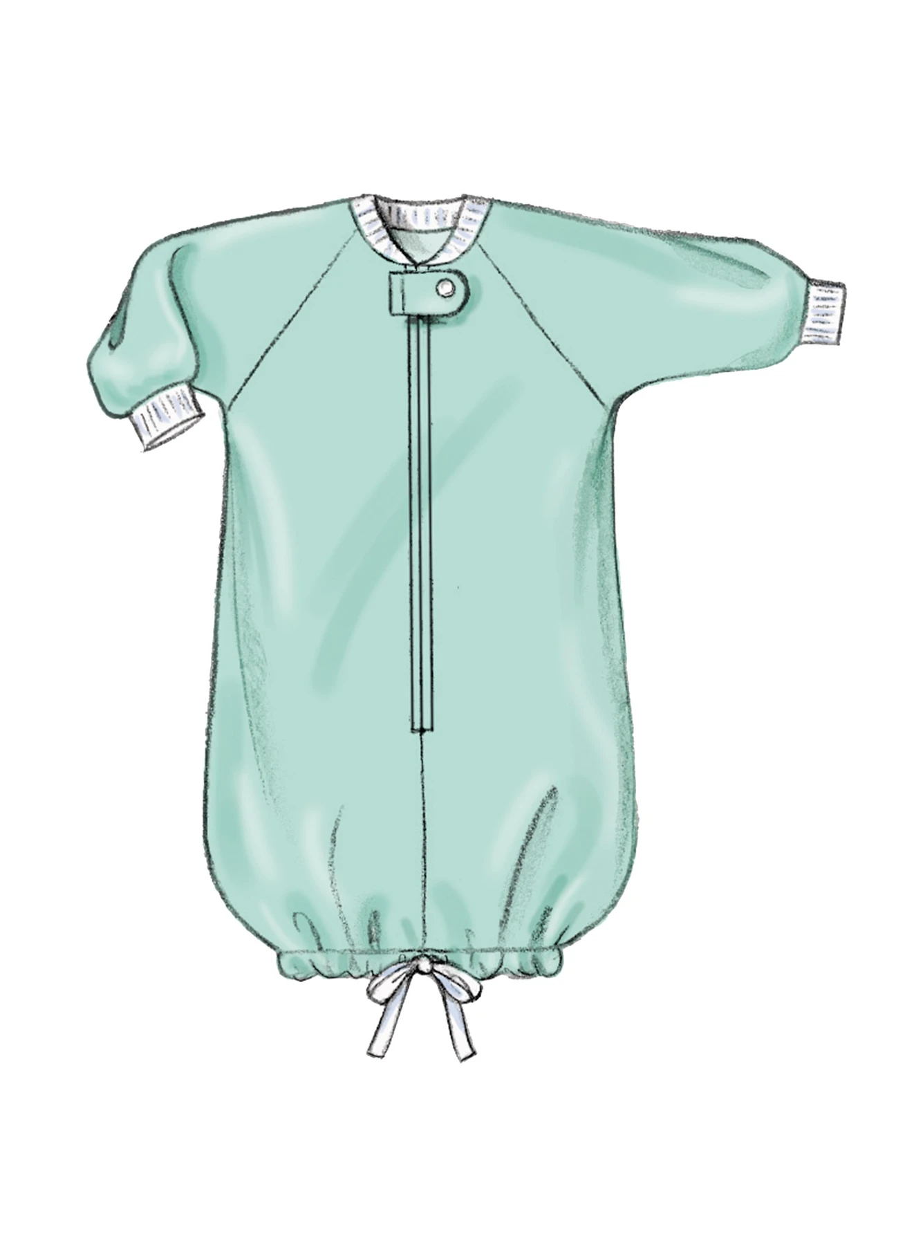 Butterick Sewing Pattern Infants' Bunting, Jumpsuit, Shirt, Diaper Cover, Hat, Bib, Mittens, Booties and Blanket (PDF) 4 Butterick Sewing Pattern Infants' Bunting, Jumpsuit, Shirt, Diaper Cover, Hat, Bib, Mittens, Booties and Blanket (PDF)