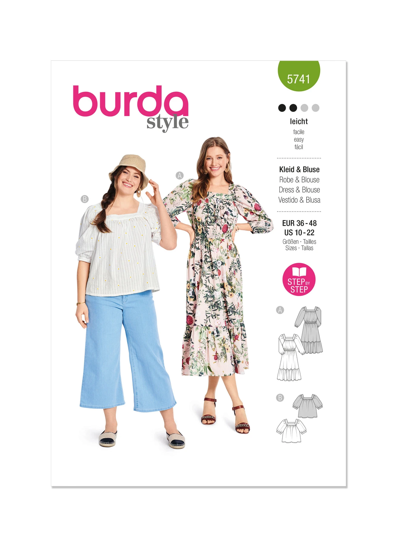 Burda Style Sewing Pattern 5741 Misses' Blouse & Dress
