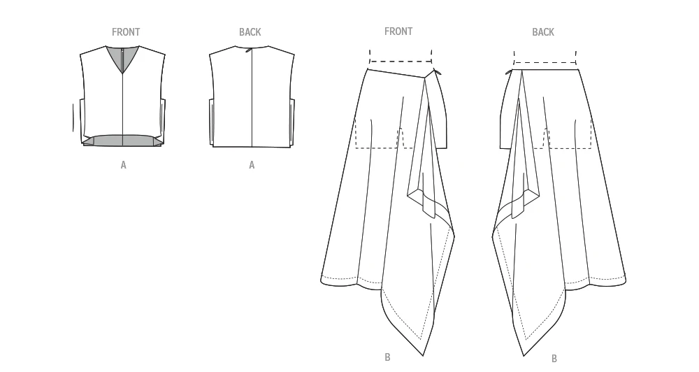 Vogue Patterns Misses' Cropped Top and Draped Skort (PDF) 7 Vogue Patterns Misses' Cropped Top and Draped Skort (PDF)